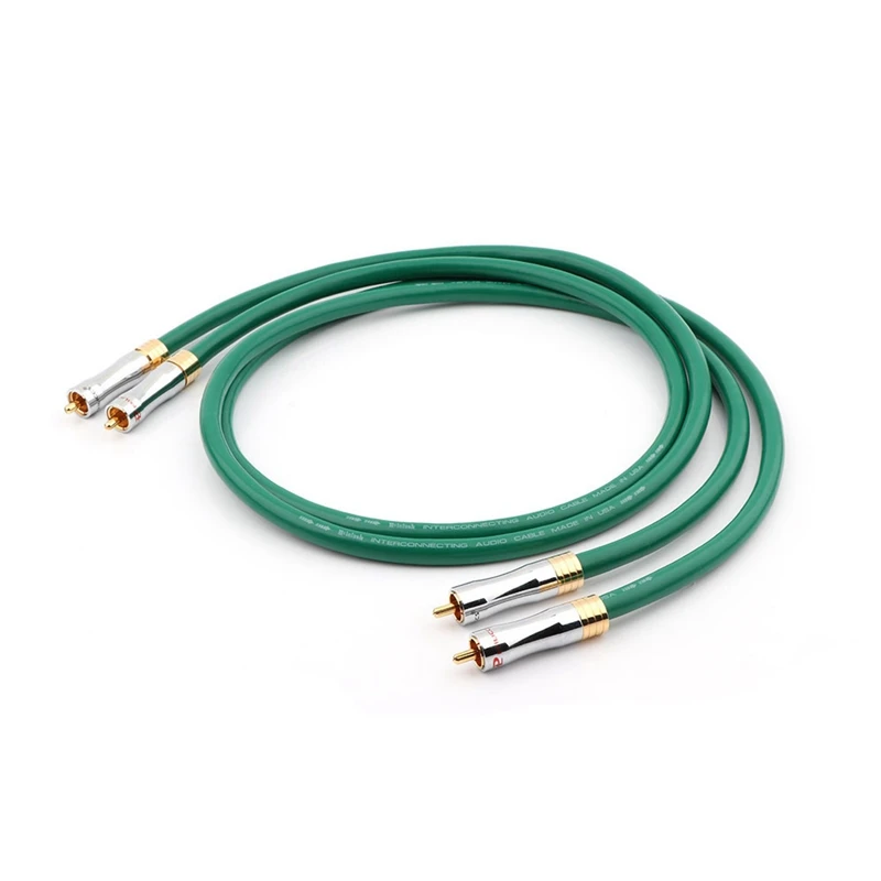 Audiophile 2 RCA to 2 RCA HIFI RCA Plug interconnect audio cable For AMP DAC NEW Audiophile 2 RCA to 2 RCA HIFI RCA Plug interconnect audio cable For AMP DAC NEW