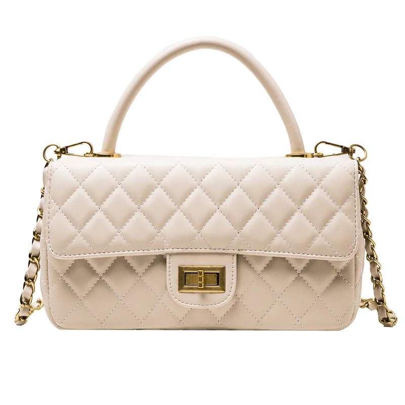 

Women Totes Bag handbags crossbody bags for women 2020 small incense wind chain Lozenge shoulder bag Lock stereotypes Lattice #A