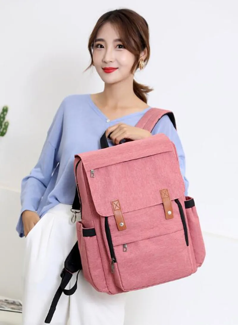 Pink Модная детская сумка для коляски, сумка для подгузников, водонепроницаемые детские сумки для мамы, рюкзак для мамы и папы, подгузники, дропшиппинг - Цвет: Pink