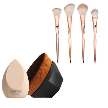 

Makeup Brush Set Powder Puff Natural Soft Powder Foundation Cream Blush Makeup Sponge Set Cosmetic Tools