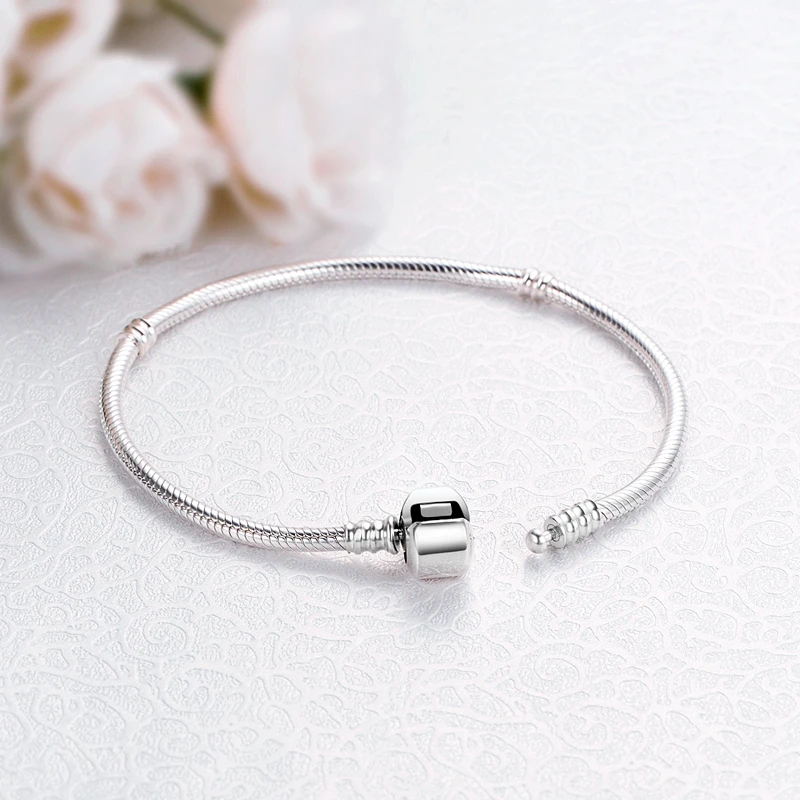 Подходит для оригинала Pandora Pulseira, очаровательный браслет, черное сердце, эмаль, золото, прозрачный CZ бисер, змеиная основа, цепочка для женщин, ювелирное изделие, сделай сам, подарок