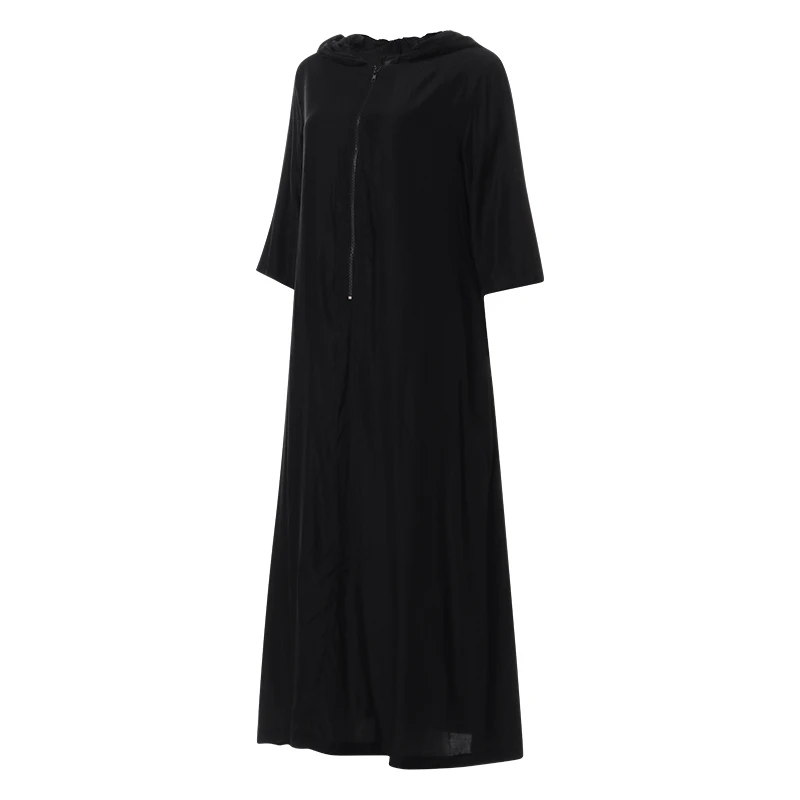 manga longa com capuz casual plus size