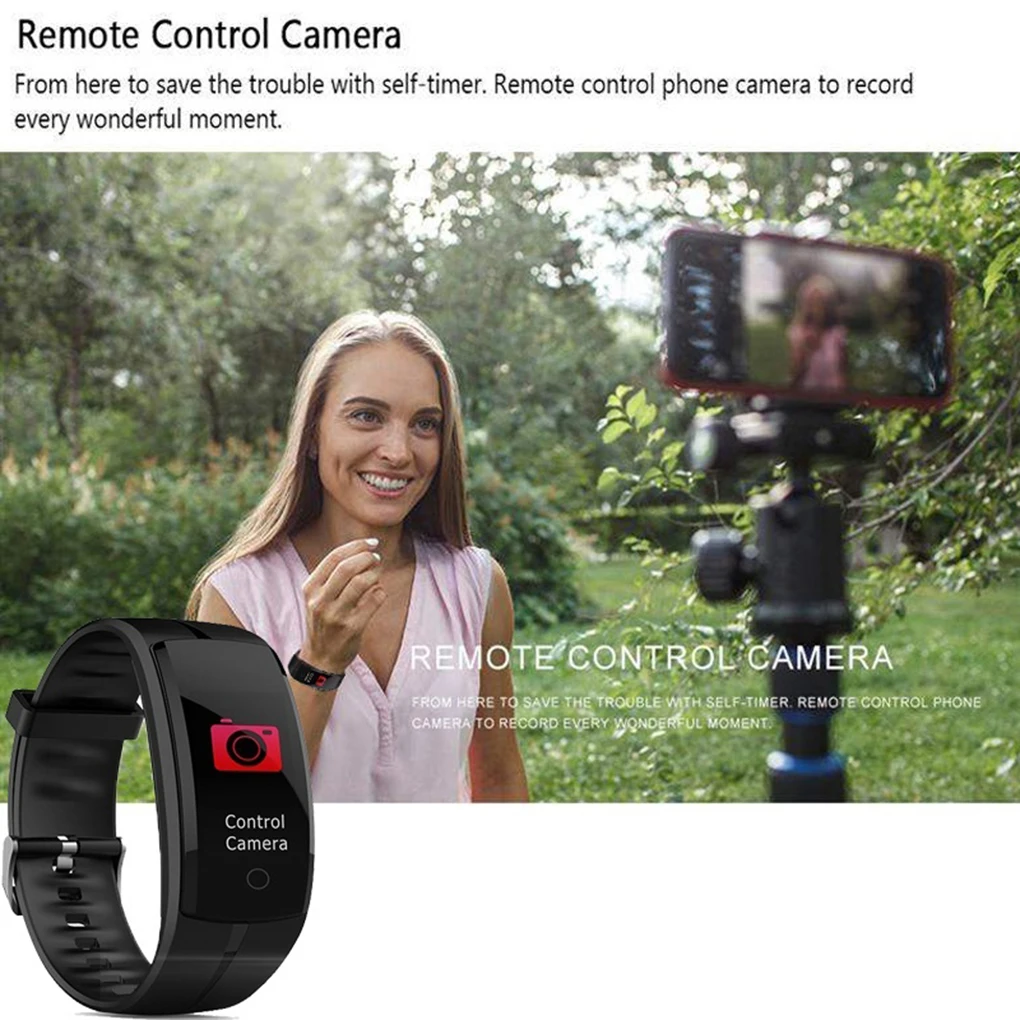 QS100 0,9" Bluetooth умный Браслет мониторинг сердечного ритма Водонепроницаемый Фитнес-трекер спортивные часы