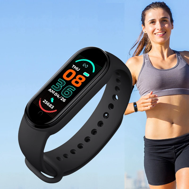 M6 Smart Bracelet Heart Rate Blood Pressure Health Waterproof Smart Watch Fitbit Colorful Screen Sport Wristband Fitness Tracker