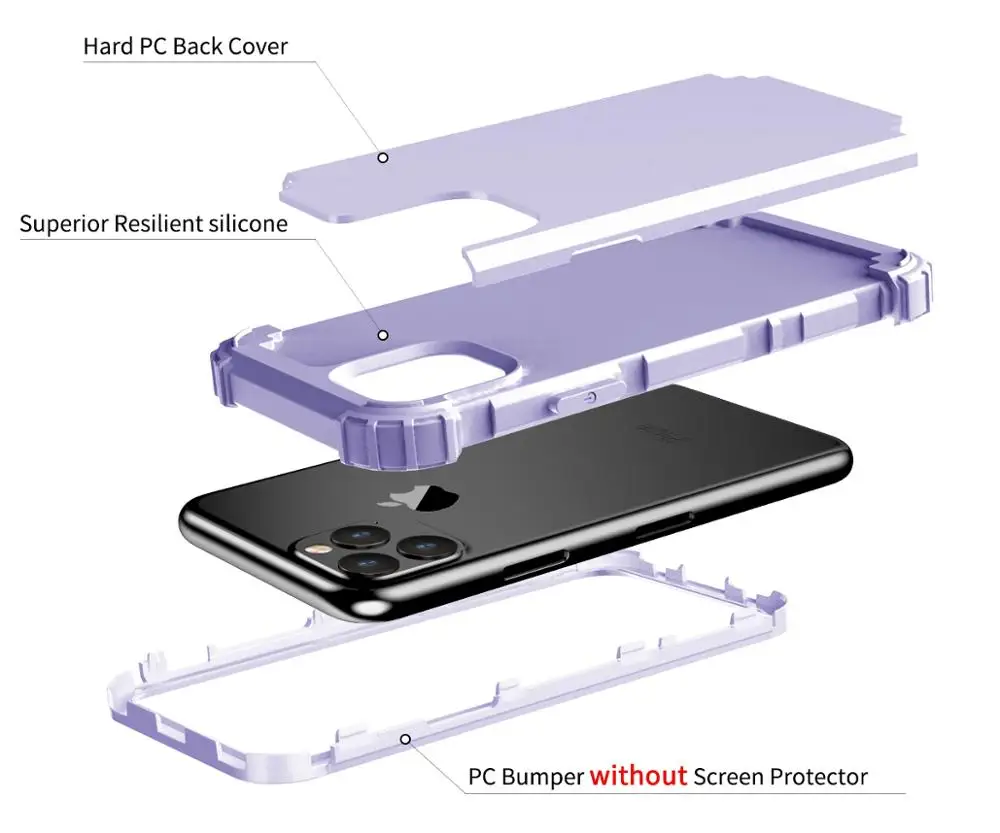 Для iphone 11 защитный чехол для телефона с поддержкой беспроводной зарядки съемный резиновый противоударный чехол для iphone 11 Pro Max Capa