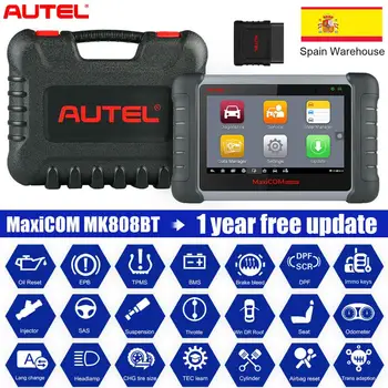 Autel MaxiCOM MK808BT OBD2 сканер автомобильный диагностический инструмент полная система диагностики считыватель кодов тестер ODB2 ключевой программа... Autel MaxiCOM MK808BT OBD2 сканер автомобильный диагностический инструмент полная система диагностики считыватель кодов тестер ODB2 ключевой программа...