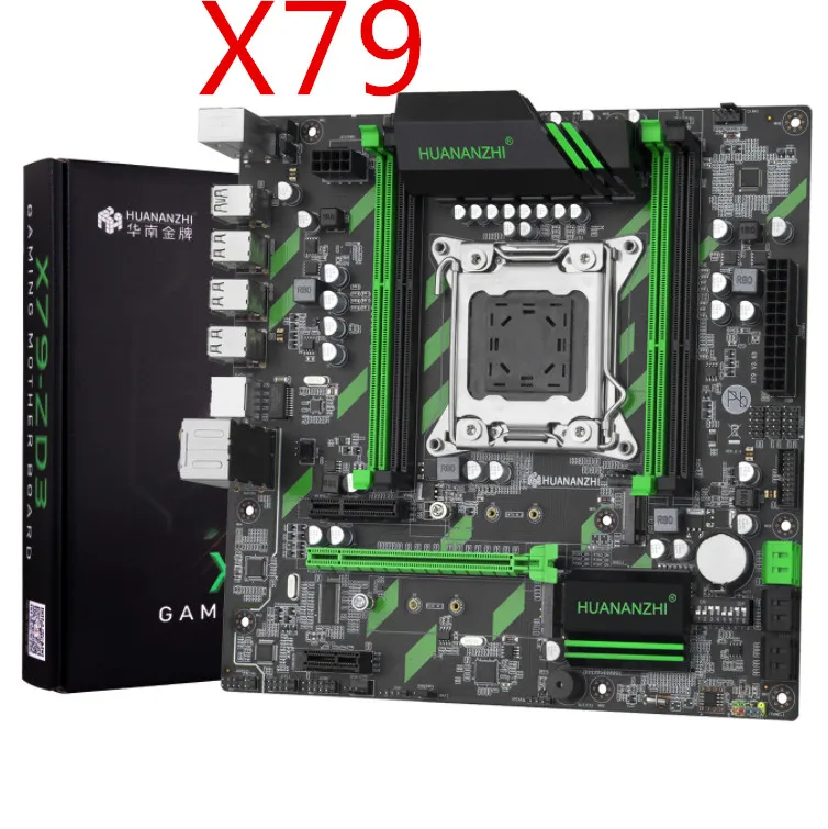Материнская плата HUANANZHI X79 материнская X79ZD3 A2011 ATX SATA3 USB3.0 Dual PCI-E 16X NVME M.2 SSD Поддержка