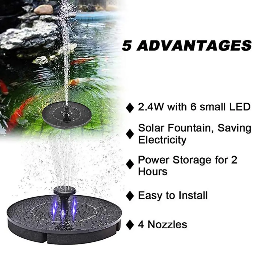 Solar Fountain Floating Micro Solar Fountain Solar Power Garden Landscape Combination Fountain Fashion