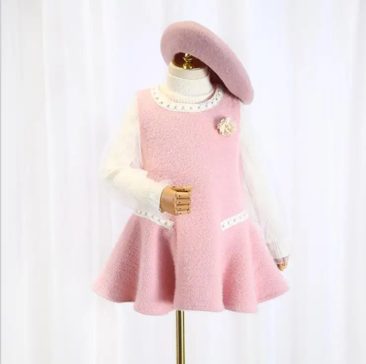 Новое Детское платье-майка с цветочным рисунком, милая одежда принцессы для девочек, 5 шт./партия