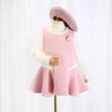 Новое Детское платье-майка с цветочным рисунком, милая одежда принцессы для девочек, 5 шт./партия