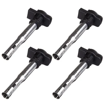 

NEW UF575 Ignition Coils Spark Plug fit For Volkswagen Golf Jetta Passat Beetle CC Eos Audi A4 A5 TT Q5 2.0T 07K 905 715 F C1627