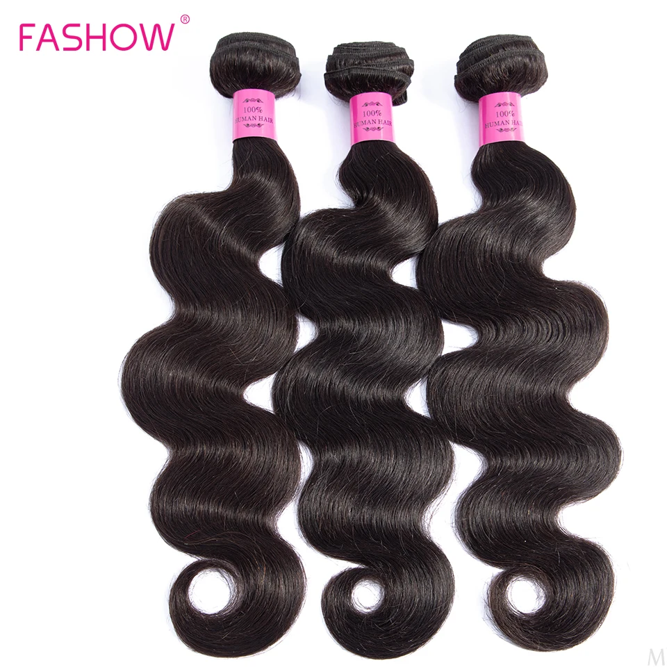 Мягкие индийские волосы волнистые человеческие волосы плетение 4 пряди 8-30 дюймов Пряди Fashow Remy пряди натуральных волос средний коэффициент
