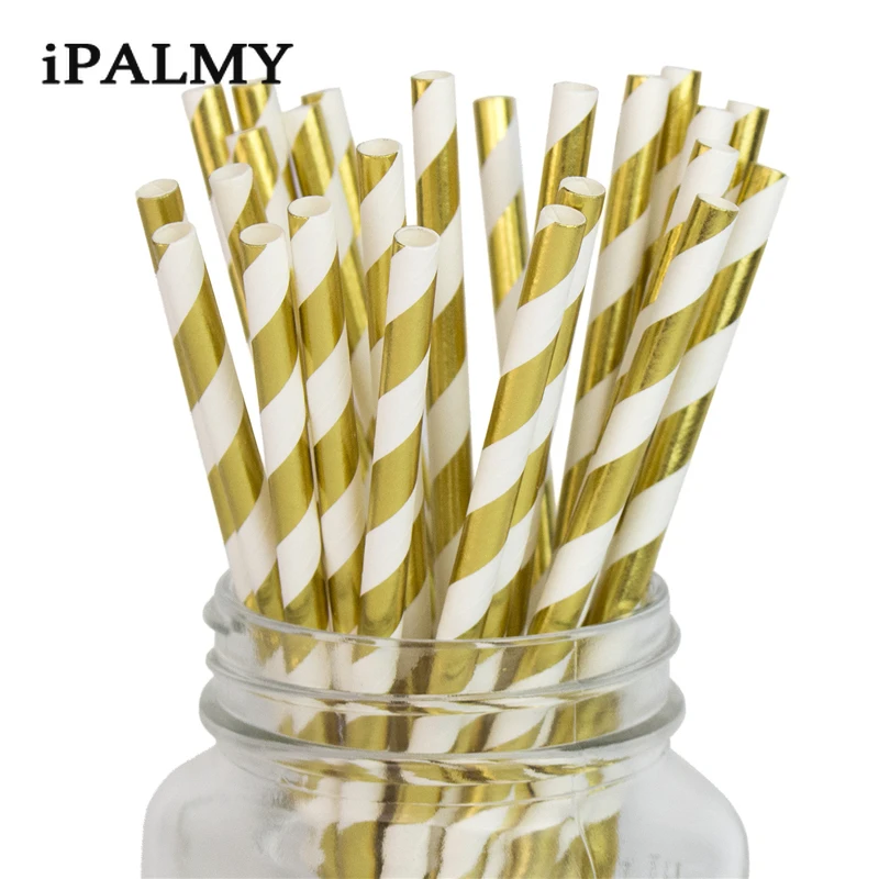 Ipalmay 10000 шт. розовые золотые серебряные однотонные полосатые фольги бумажная