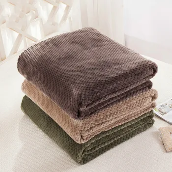 

Brand Throw Blanket Breathable Mesh Blanket Coral Flannel Plane Travel Blanket Plaids Sofa Bed TV Couch Victoria Blanket