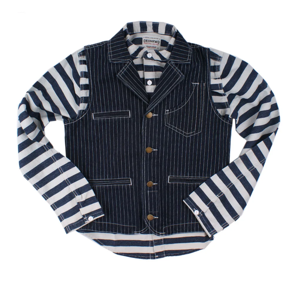 Hunting vest Men's Striped Denim Vest for Hunting Outdoor