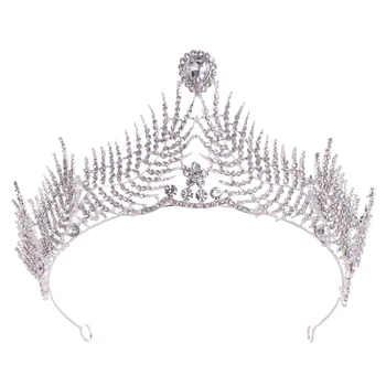 

Tiara Princess Crystal Headdress and Crown Headband Little Girl Bridal Prom Crown Wedding Party Hair Accessory