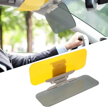 

Universal Car visor goggles Anti-dazzle Mirror HD Vision Rear-view mirror 2 in 1 Sun Shield Driving Mirror Auto Car Accessories