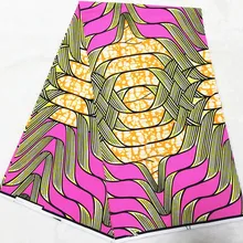 Африканская ткань Африканская восковая печать ткань Анкара Ткань 6 ярдов хлопок ткань для Пэчворк Африканский батик Печать Ткань JSX-A42