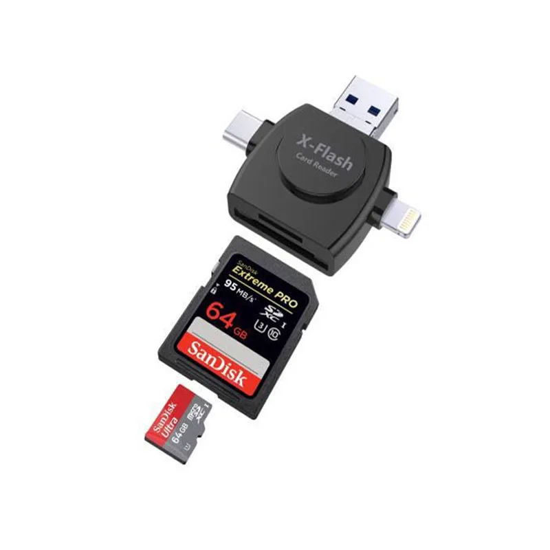 

Suitable for Apple Computer Android TYPE-C card reader 4-in-1 universal universal multi-function TFSD