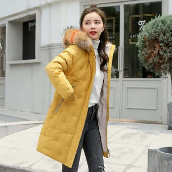 

new design Korean Style 2020 Winter Jacket Women Stand Collar Solid Female Down Coat Loose Oversized Womens Short Parka coat 014
