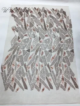 

2020 Latest African Sequins Lace Fabric Top Quality French Net Sequin Lace Fabric for Party Dress