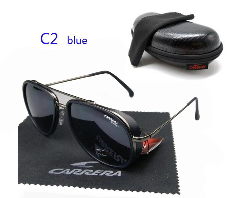 Gafas de sol de aviación Carrera para hombre y mujer, lentes de sol de diseño marca, de Metal mate, Retro Vintage, nuevas, a la moda, caja Original|De los