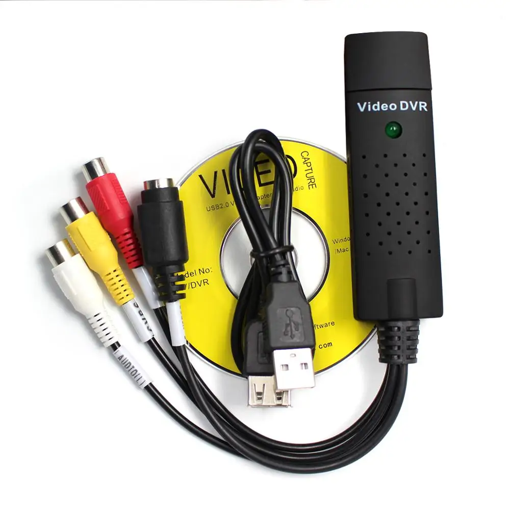 USB2.0 Easycap адаптер для карты захвата VHS на DVD ТВ DVR Аудио Видео Захвата конвертер