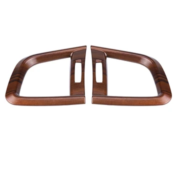 

2Pcs Peach Wood Grain Front Side Air Conditioning Outlet Vent Cover Trim Decoration ABS Plastic colorfast for Honda Crv 17-18