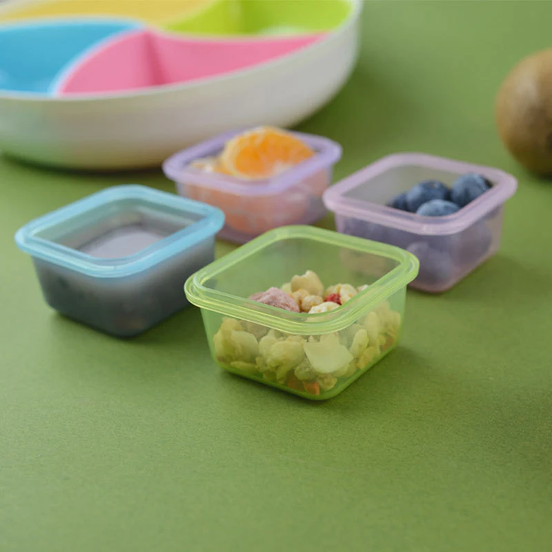 1pc Portable Plastic Food Storage Containers With Lids, Trip