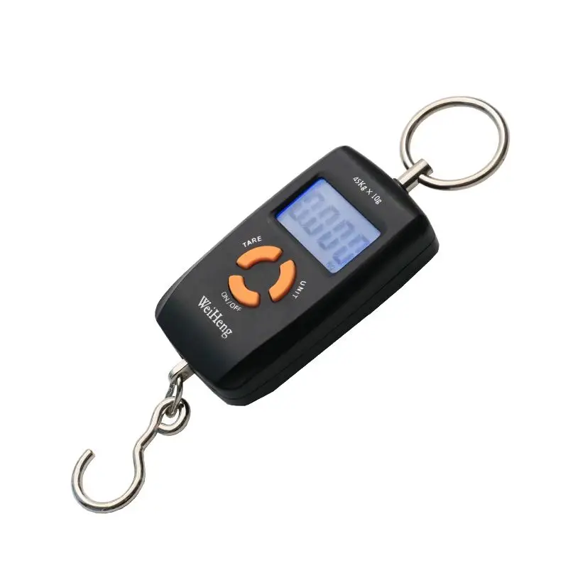4 цвета 45 кг PortableMini цифровые весы двойную точность высокое качество ЖК-дисплей Дисплей Подсветка Чемодан весы с одной главной балкой с крючком для подвешивания