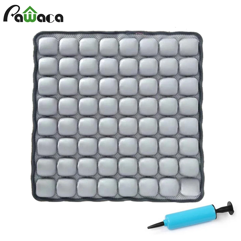 

Pressure Relief Seat Cushion Air Inflatable Orthopedic Seat Back Cushion Relieving Back Sciatica Pain for Office Home Wheelchair