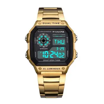 

PANARS Swimming Waterproof Alarm Luminous LED Electronic Watch Simple and Stylish Men's Sports Digital Watch orologio uomo