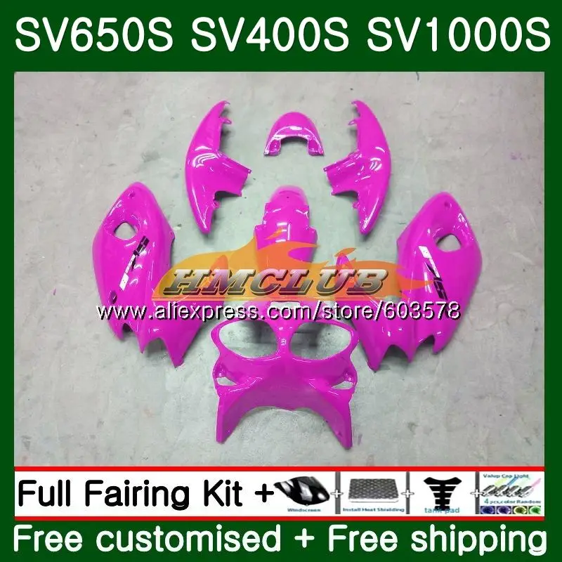 SV400S для SUZUKI SV650S SV1000S 98 99 00 01 02 23CL. 16 розового цвета SV 650 S 400 S SV650 SV400 S 1998 1999 2000 2001 2002 обтекатель