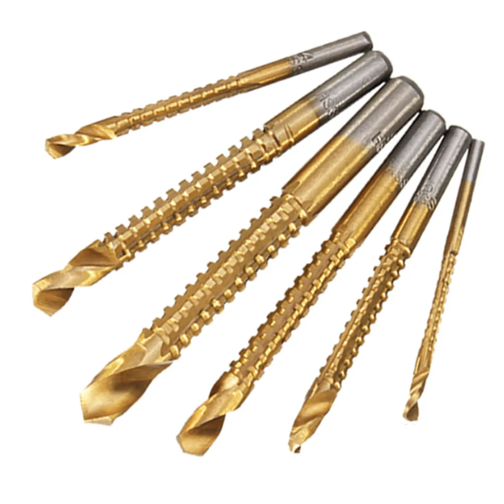 6pcs Multi-functional HSS Hole Saw Drill Bits Titanium Coated Drill Bit Tool Set for Cutting Carpenter Woodworking 6pcs Multi-functional HSS Hole Saw Drill Bits Titanium Coated Drill Bit Tool Set for Cutting Carpenter Woodworking
