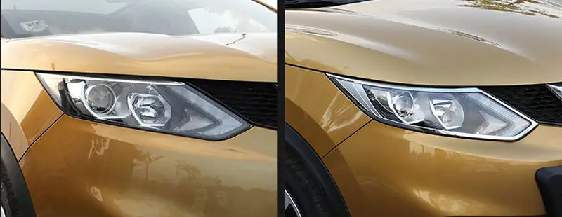 Для Nissan Qashqai Авто хромированная противотуманная фара декоративная накладка 2 шт