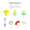 Pipes Baby Toys for Toddler Bath Toys, Kids Bath Toys with Fun Widgets Squirters Rotating Spray Water Toy,Bathtub Waterfall Toy 3