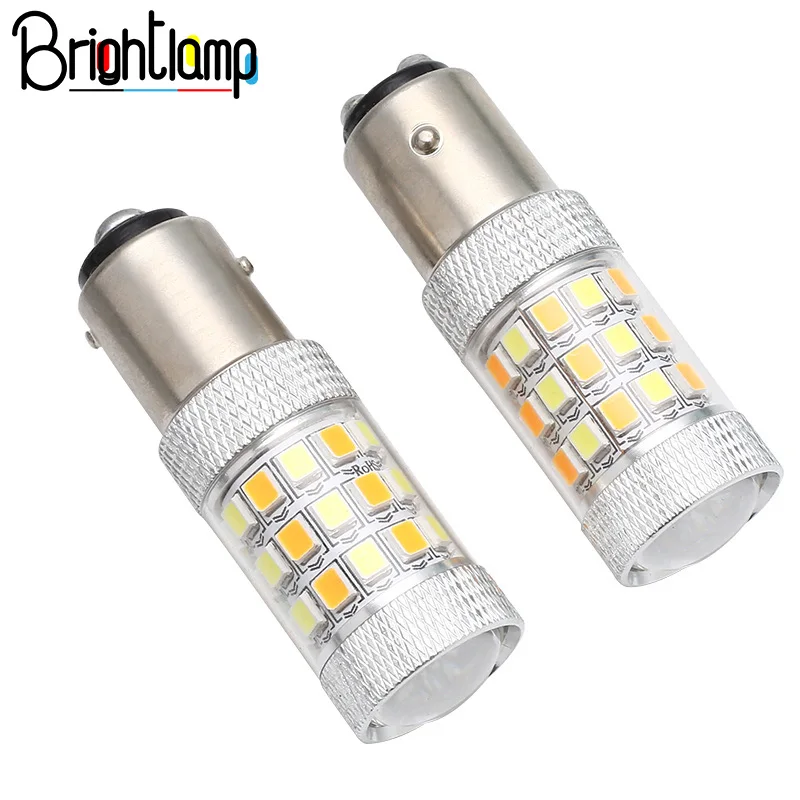 

2 Pcs 1157 BAY15D P21 / 5W LED Headlights White And Yellow Two-color Bulb Turn Signal Daytime Running Lights White Light