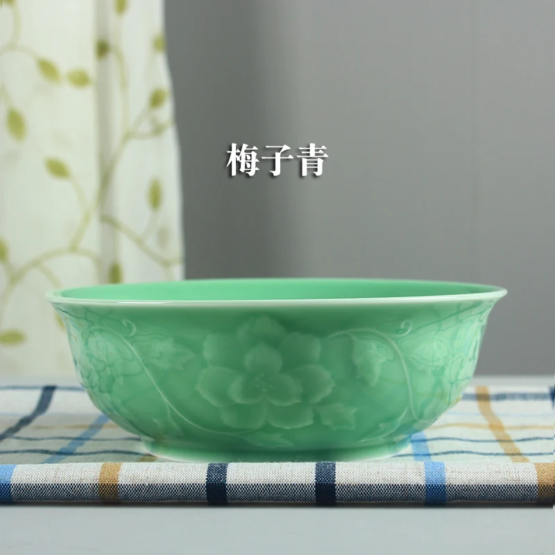 Wild vaak beroerte Longquan Celadon Huishoudelijke Servies Keramische Koningin Soep Chan Zhi  Pioen 8.5 Voet Soep Noedelkom Steelpan Noodle Kom Kom|Kommetjes| -  AliExpress