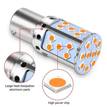 

One-to-one sale car led turn signal anti-stroboscopic super light 7440T20 1156 bright decoding brake constant current 3030- U9J8