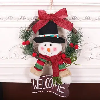 

20cm Christmas Wreath Handmade Wall Hanging Wall Door Decoration Garland Family Party Christmas Party Decoration
