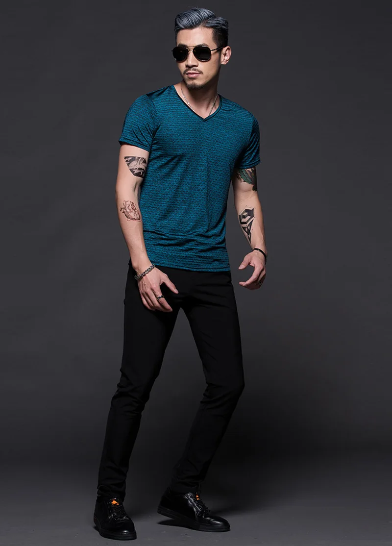 Горячие летние мужские футболки сплошной цвет Slim Fit короткий рукав мужские s Новые Топы из полиэстера футболка брендовая одежда 70B0162