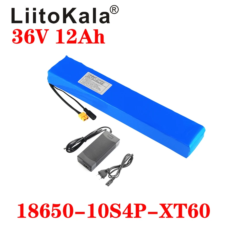 Liitokala 36V 12ah 10S4P High Power and Capacity 42v 18650 Lithium Battery Electric Motorcycle Bicycle Scooter with BMS 42V 2A |