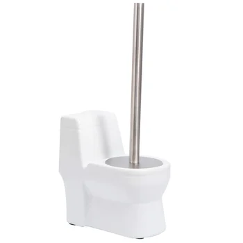 

Ceramic Rubber Head Toilet Brush With Holder Silicone Long Handle Household Bathroom Cleaning Brush Wall Mounted Brushes