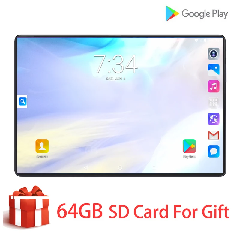 10 дюймов 4G LTE телефонные звонки Планшеты Android 9,0 Восьмиядерный 6G+ 128G планшетный ПК HD 1280x800 3G 4G Две sim-карты WiFi gps Bluetooth tab