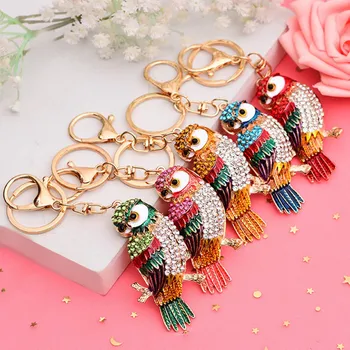 

5D DIY diamond painting keychain fashion Women Girl Bag cartoon cute bird keychain handmade diamond mosaic bag pendant finished