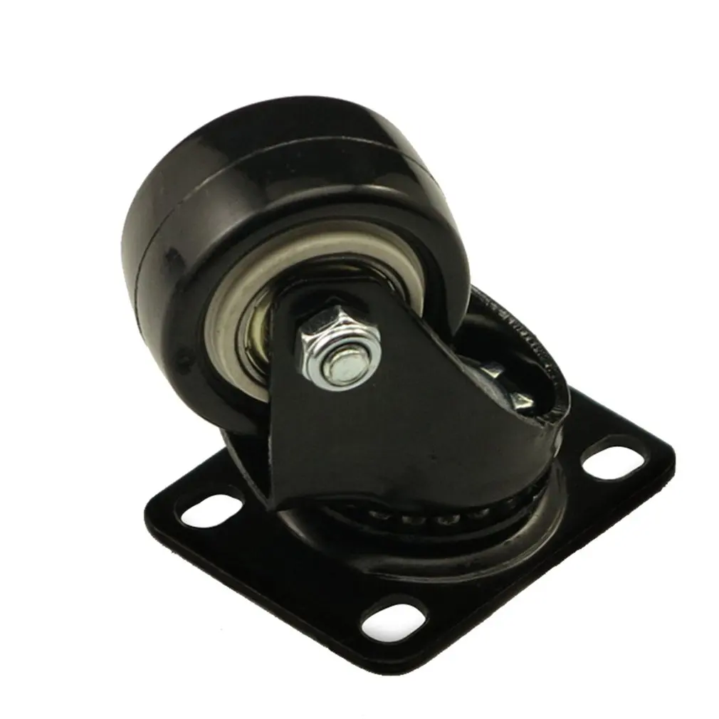 4PCS 1.5 inch 40kg Bearing Load Office Chair Casters PU Wheel Plunger Rod For Furniture Trolley Chair Swivel Caster Wheel