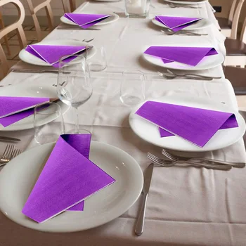 

200pcs Solid Color Paper Napkins Decoupage Printed Beverage Event & Party Tissue Decoration