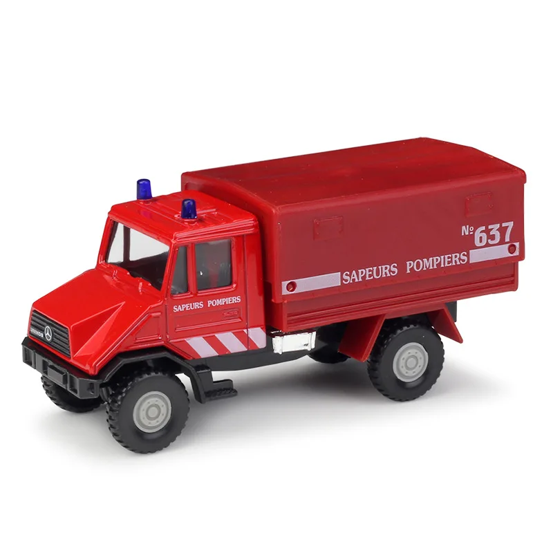 Welly Diecast пожарная машина Engining Truck дорожная подметальная UNIMOG Benz модель из сплава