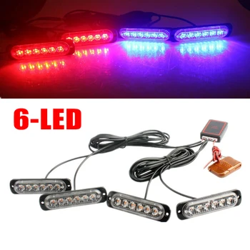 

Wireless Flash Light 6-LED Cars Motorcycles Pickups Ships Strobe Truck Dash