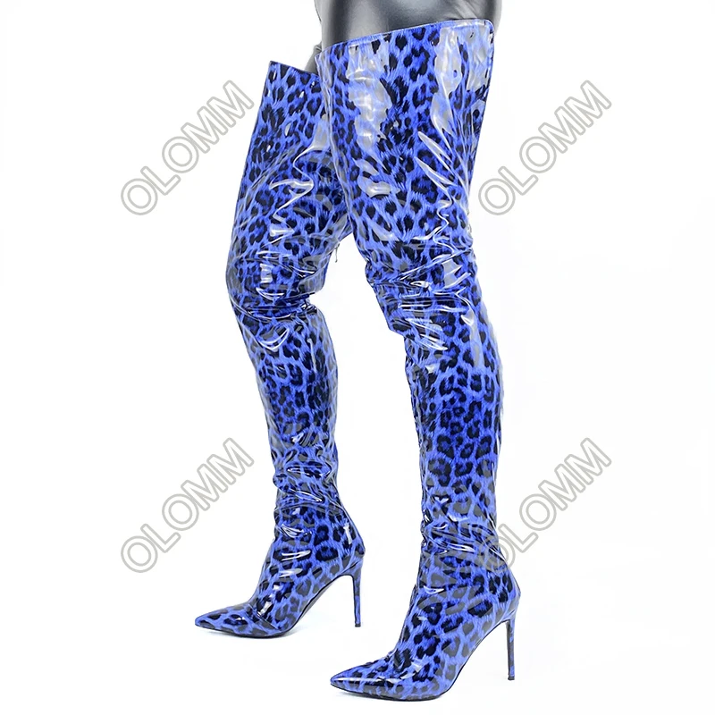 Olomm Women Winter Thigh High Boots 